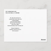 Blauweißer moderner klassischer Abschluss Save the Postkarte (Rückseite)