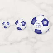 Blauweißer Sport Geburtstagsfußball Konfetti (Rückseiten)
