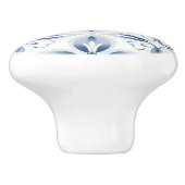 Blauweißes Blumenmuster Keramikknauf (Seitenansicht)