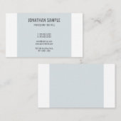 Blauweißes Designvorlage Modernes Beruflich Visitenkarte (Vorne/Hinten)