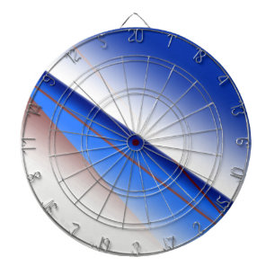 Blauweißes, einfaches Muster, farbig Dartscheibe
