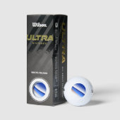 Blauweißes, einfaches Muster, farbig Golfball (Verpackungen)