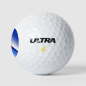 Blauweißes, einfaches Muster, farbig Golfball (Logo)