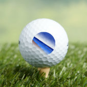 Blauweißes, einfaches Muster, farbig Golfball (Insitu T-Shirt)