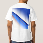 Blauweißes, einfaches Muster, farbig T-Shirt (Rückseite)
