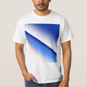 Blauweißes, einfaches Muster, farbig T-Shirt