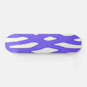 Blauweißes Fantasiemuster Skateboard (Horizontal)