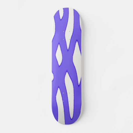 Blauweißes Fantasiemuster Skateboard (Vorderseite)