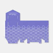 Blauweißes gelinktes ovales Muster danke Geschenkb Geschenkschachtel (Ungefaltet)