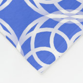 Blauweißes geometrisches Nahtloses Muster Fleecedecke (Ecke)