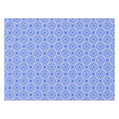Blauweißes geometrisches Nahtloses Muster Tischdecke (Vorderseite (Horizontal))