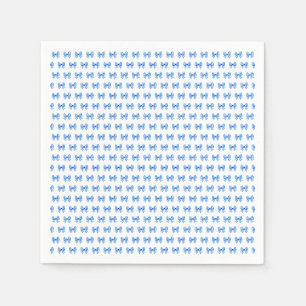Blauweißes Gingham-Bogen-Muster Serviette