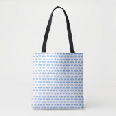 Blauweißes Gingham-Bogen-Muster Tasche (Vorderseite)