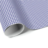 Blauweißes Gingham-GIFT-WRAPPING-PAPIER Geschenkpapier (Rolleneckpunkt)