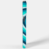 Blauweißes Hypnotisches Herz-Liebe-Muster Case-Mate iPhone Hülle (Rückseite / Rechts)