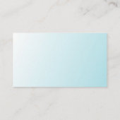 Blauweißes, modernes, elegantes Minimalistisches T Visitenkarte (Rückseite)