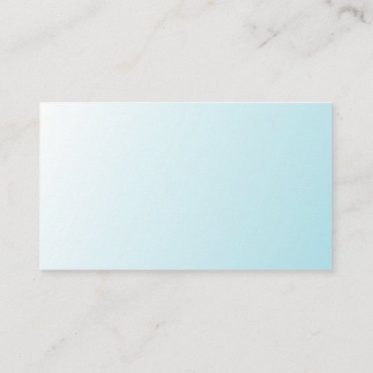 Blauweißes, modernes, elegantes Minimalistisches T Visitenkarte (Rückseite)