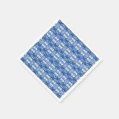 Blauweißes Party Serviette (Ecke)