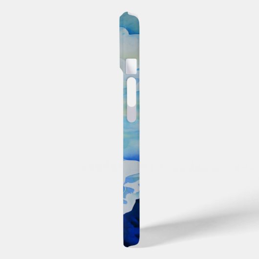 Blauweißes, romantisches Peronengemälde Case-Mate iPhone Hülle (Rückseite / Links)