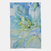 Blauweißes, romantisches Peronengemälde Küchentuch (Vertikal)