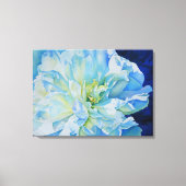 Blauweißes, romantisches Peronengemälde Leinwanddruck (Vorderseite)