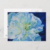 Blauweißes, romantisches Peronengemälde Postkarte (Vorne/Hinten)