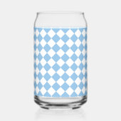Blauweißes Schachbrett Diamantmuster Dosenglas (Rechts)