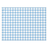 Blauweißes Schachbrett Diamantmuster Tischdecke (Vorderseite (Horizontal))