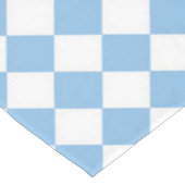 Blauweißes Schachbrett Diamantmuster Tischdecke (Schrägansicht)