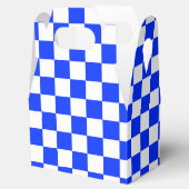 Blauweißes Schachbrettmuster für den Karo Geschenkschachtel (Geöffnet)