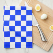 Blauweißes Schachbrettmuster für den Karo Geschirrtuch (Viertel Falte)