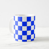 Blauweißes Schachbrettmuster für den Karo Kaffeetasse (Vorderseite Links)