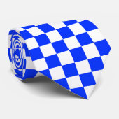 Blauweißes Schachbrettmuster für den Karo Krawatte (Gerollt)