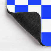 Blauweißes Schachbrettmuster für den Karo Mousepad (Ecke)