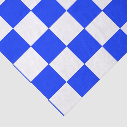 Blauweißes Schachbrettmuster für den Karo Seidenpapier (Ausschnitt)