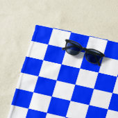 Blauweißes Schachbrettmuster für den Karo Strandtuch (Beispiel)