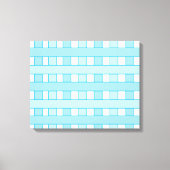 Blauweißes Schachbrettmuster Leinwanddruck (Vorderseite)