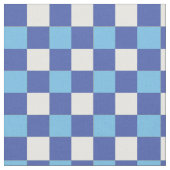 Blauweißes Schachmuster Stoff (Nahaufnahme)