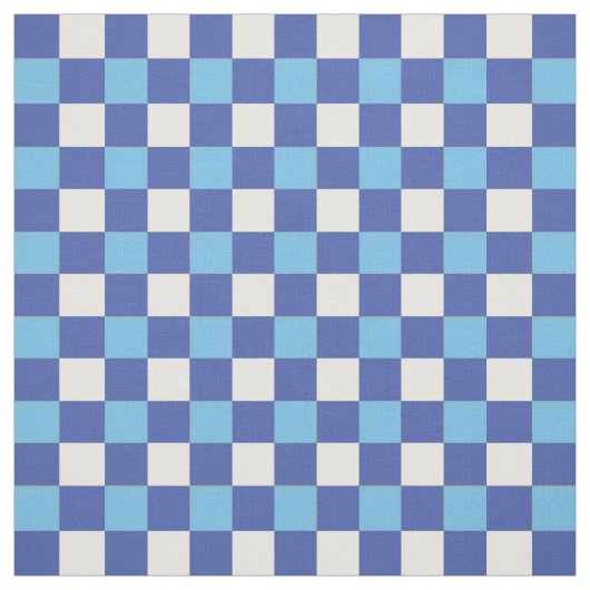 Blauweißes Schachmuster Stoff (Muster)