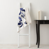 Blauweißes Sportdekor für Basketball Sherpadecke (Beispiel)