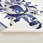 Blauweißes Sportdekor für Basketball Sherpadecke (3/4)