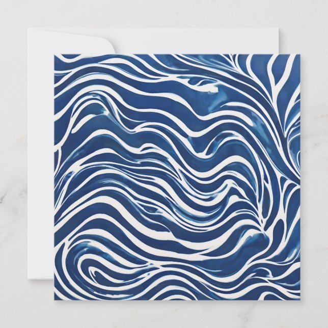 Blauweißes Swirl-Muster 06 (Vorderseite)
