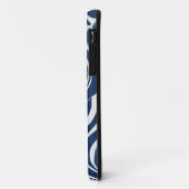 Blauweißes Swirl-Muster 06 Case-Mate iPhone Hülle (Hinten/Links)