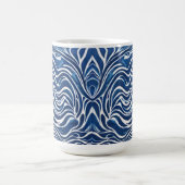 Blauweißes Swirl-Muster 06 Kaffeetasse (Mittel)