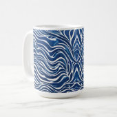 Blauweißes Swirl-Muster 06 Kaffeetasse (Vorderseite Links)