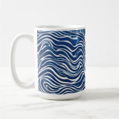 Blauweißes Swirl-Muster 06 Kaffeetasse (Links)