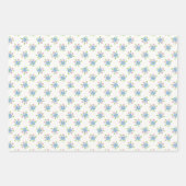 Blauweißes Vergessenstil-Me-Not-Blume Wasserfarben Geschenkpapier Set (Vorderseite 2)