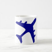 Blauweißflugzeugkonstruktion Kaffeetasse (Mittel)