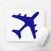 Blauweißflugzeugkonstruktion Mousepad (Mit Mouse)