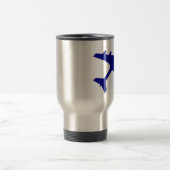 Blauweißflugzeugkonstruktion Reisebecher (Mittel)